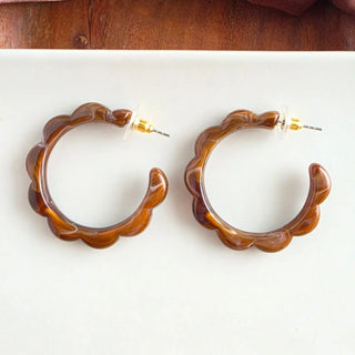Scarlett Hoops - Cocoa Brown