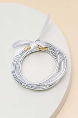 Jelly Tube Bangle Bracelet - Silver