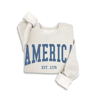 America Est 1776 Mineral Sweatshirt - White