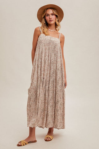 Aztec Maxi Tiered Sun Dress