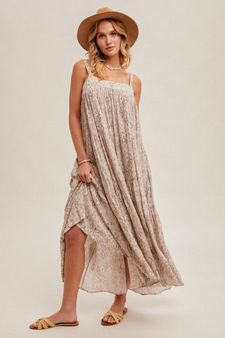 Aztec Maxi Tiered Sun Dress