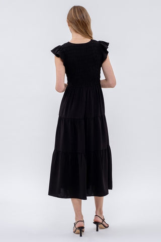 Flutter Sleeve Maxi Dress