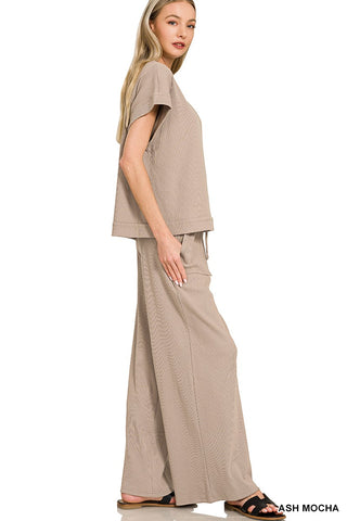Softline Rib Tee & Pant Set