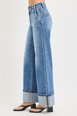 Emerson Risen Cuffed Wide Leg Jeans