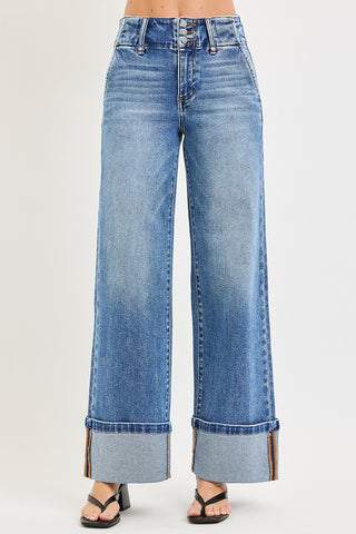 Emerson Risen Cuffed Wide Leg Jeans