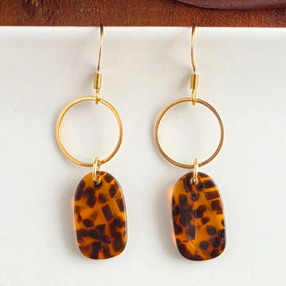 Emma Earrings - Amber Dot
