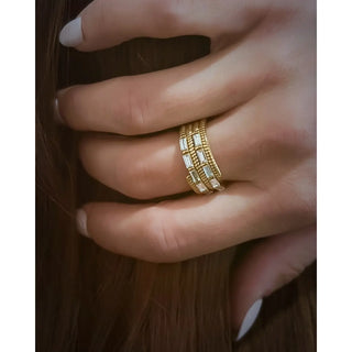 Rumi Crystal Gold Ring