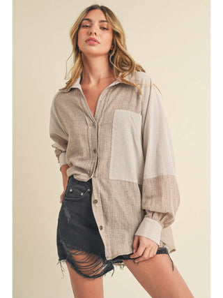 Oat Button Down Top