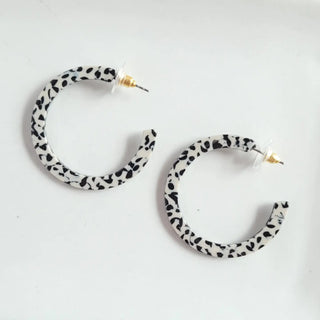 Camy Hoops - Black Dot Earrings