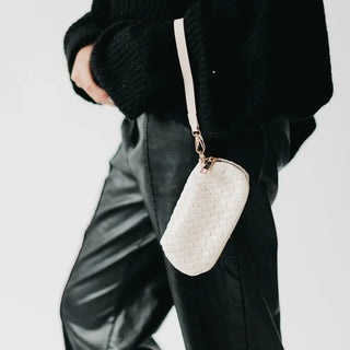 Dylan Sunglass Case Wristlet - Cream