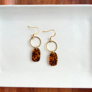 Emma Earrings - Amber Dot