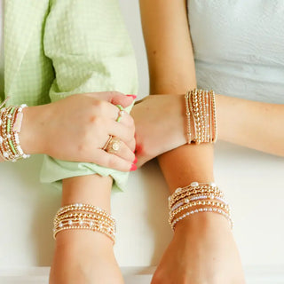 2mm Gold Beaded Bracelet