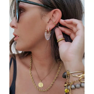 Effie Lucite Earrings - Clear