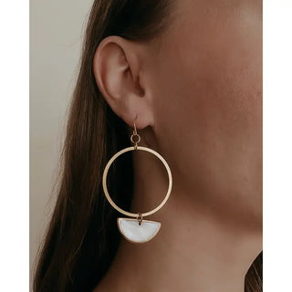 Evander Earrings - White
