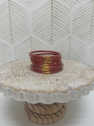 Jelly Tube Bangle Bracelet - Red