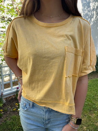Everyday Ease Mineral Crop Top - Yellow
