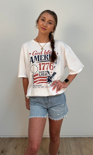 Mid-Rise BF Denim Shorts - Cello