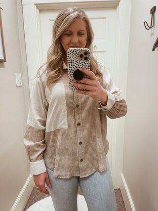 Oat Button Down Top