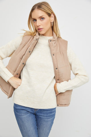 THE PEYTON VEST - Taupe