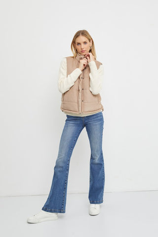 THE PEYTON VEST - Taupe