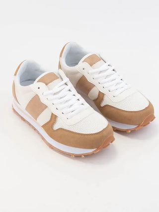 Color Patch Sneakers - Toffee