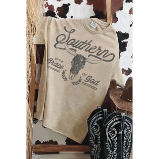 Southern By the Grace of God Mineral Graphic Tee