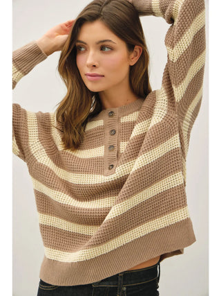 Mocha Mornings Waffle Sweater
