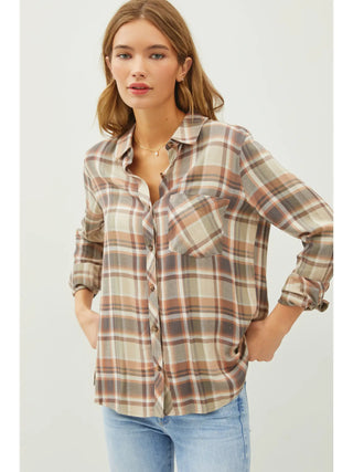 Classic Multi-Brown Flannel Shirt