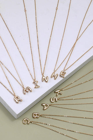 Balloon Bubble Personalized Initial Necklace