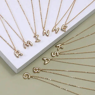 Balloon Bubble Personalized Initial Necklace